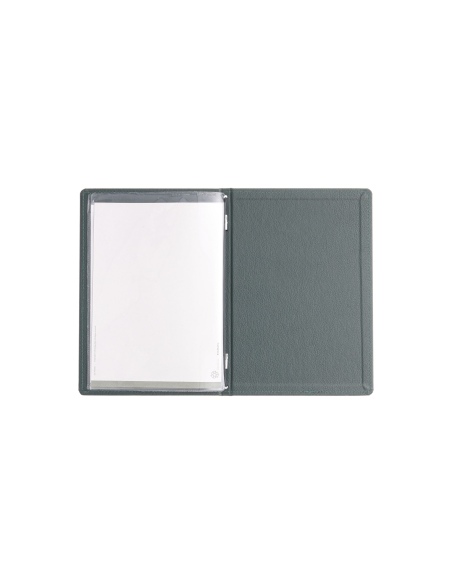 Porta Menu GOURMET A5 (16,5x23,4 cm) - 2 buste (4 facciate) elastico nero - scritta menu - colore VERDE