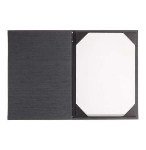 Porta Menu ITALY A4 (23,2x32 cm) - cornicetta (4 facciate) - scritta menu - colore GRIGIO