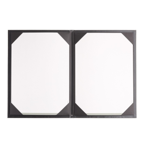 Porta Menu ITALY A4 (23,2x32 cm) - cornicetta (4 facciate) - scritta menu - colore GRIGIO