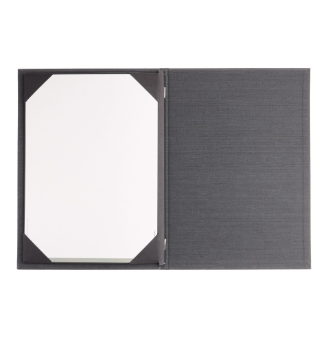 Porta Menu ITALY A4 (23,2x32 cm) - cornicetta (4 facciate) - scritta menu - colore GRIGIO
