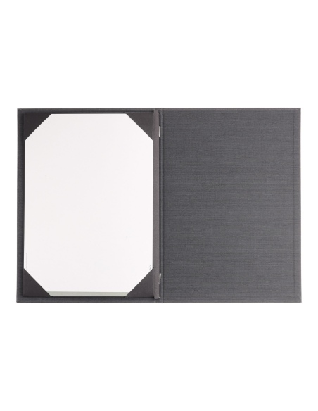 Porta Menu ITALY A4 (23,2x32 cm) - cornicetta (4 facciate) - scritta menu - colore GRIGIO