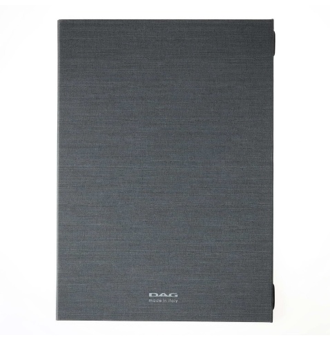Porta Menu ITALY A4 (23,2x32 cm) - cornicetta (4 facciate) - scritta menu - colore GRIGIO