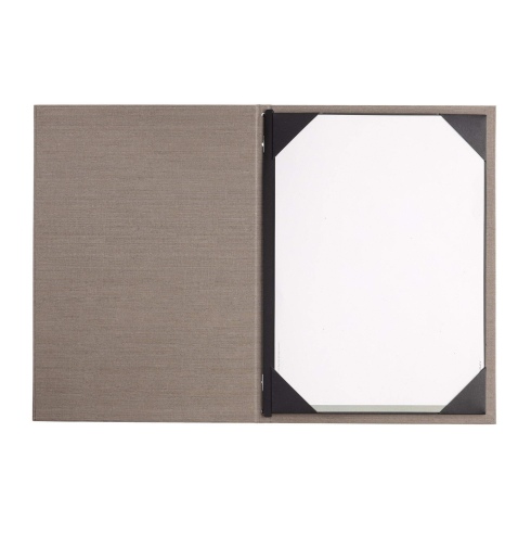 Porta Menu ITALY A4 (23,2x32 cm) - cornicetta (4 facciate) - scritta menu - colore SABBIA