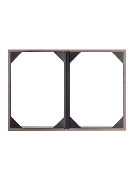 Porta Menu ITALY A4 (23,2x32 cm) - cornicetta (4 facciate) - scritta menu - colore SABBIA