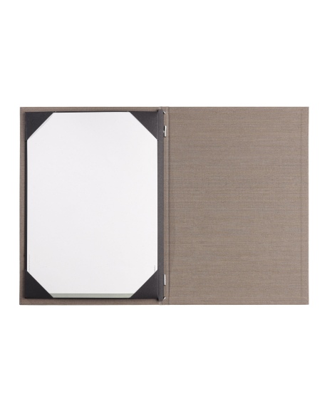 Porta Menu ITALY A4 (23,2x32 cm) - cornicetta (4 facciate) - scritta menu - colore SABBIA