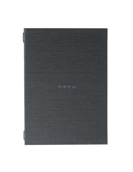 Porta Menu ITALY A4 (23,2x32 cm) - solo elastico - scritta menu - colore GRIGIO