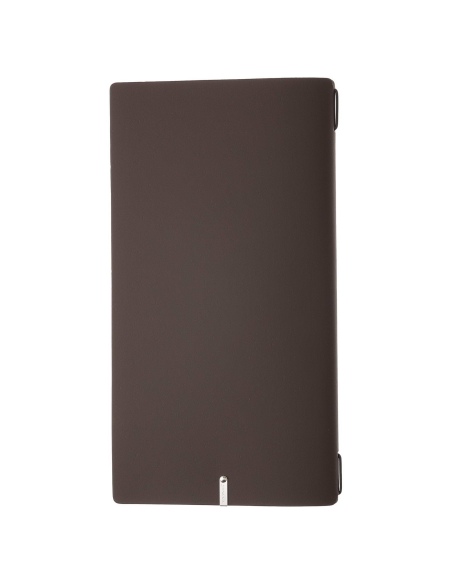 Porta Menu A4 SLIM (17,4x31,8 cm) senza etichetta cornicetta (4 facciate) elastico nero BICOLOR COCOA