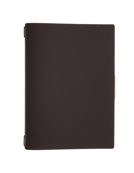 Porta Menu A4 (23,2x31,8 cm) senza etichetta cornicetta (4 facciate) elastico nero BICOLOR COCOA