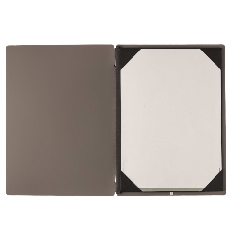 Porta Menu A4 (23,2x31,8 cm) senza etichetta cornicetta (4 facciate) elastico nero BICOLOR COCOA