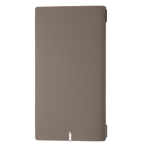 Porta Menu A4 SLIM (17,4x31,8 cm) etichetta METAL "personalizzata" (minimo 18 pezzi) 2 buste (4 facciate) elastico nero BICOLOR 