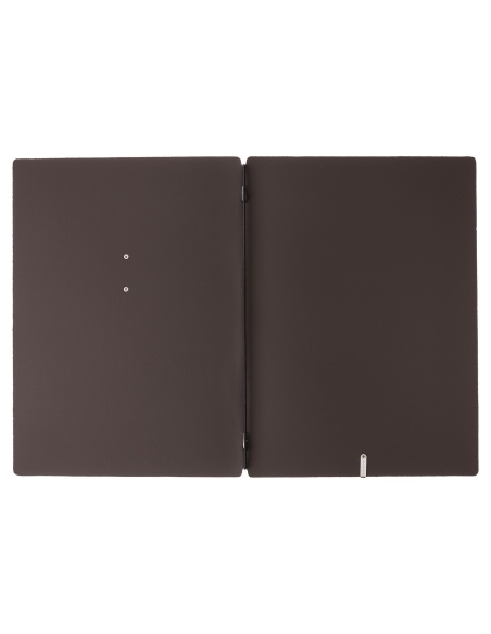 Porta Menu A4 (23,2x31,8 cm) etichetta METAL "menu" solo elastico nero BICOLOR SABBIA