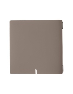 Porta Menu QUADRATO (23x23,1 cm) etichetta METAL "personalizzata" (minimo 18 pezzi) solo elastico nero BICOLOR SABBIA 2