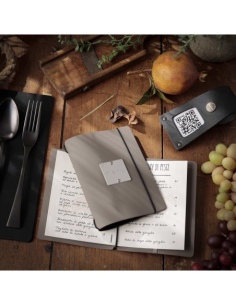 MINIMENU S-A6 porta menu BICOLOR SABBIA etichetta METAL STANDARD "menu"
