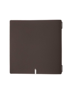 Porta Menu QUADRATO (23x23,1 cm) etichetta METAL "menu" cornicetta (4 facciate) elastico nero BICOLOR COCOA 2