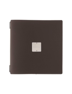 Porta Menu QUADRATO (23x23,1 cm) etichetta METAL "personalizzata" (minimo 18 pezzi) cornicetta (4 facciate) elastico nero BICOLO