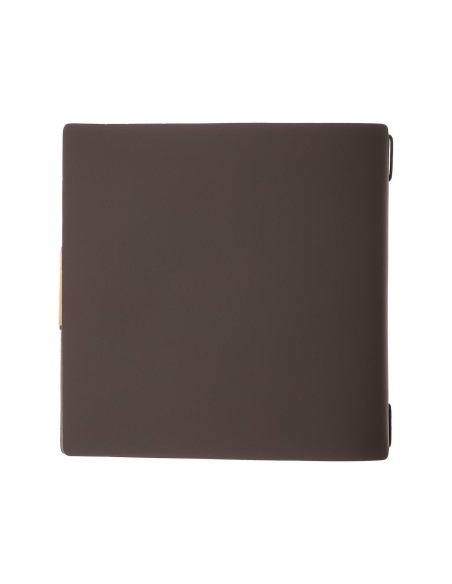 Porta Menu QUADRATO (23x23,1 cm) etichetta PATCH "personalizzata" (minimo 18 pezzi) cornicetta (4 facciate) elastico nero BICOLO
