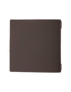 Porta Menu QUADRATO (23x23,1 cm) etichetta PATCH "menu" cornicetta (4 facciate) elastico nero BICOLOR COCOA 2
