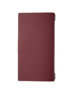 Porta Menu A4 SLIM (17,4x31,8 cm) etichetta PATCH "menu" 2 buste (4 facciate) elastico nero PORTOFINO BORDEAUX 2