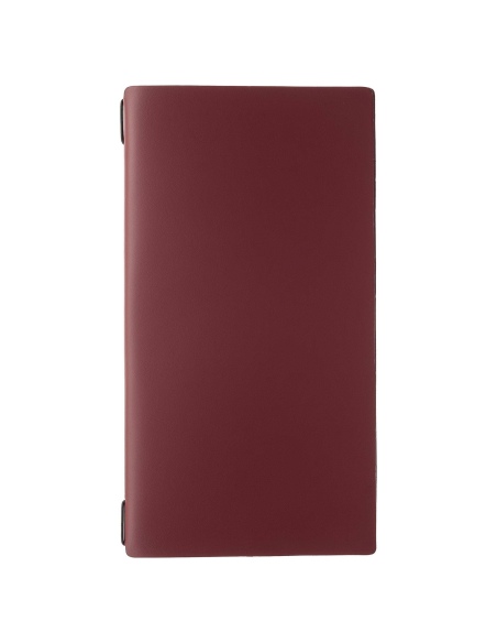 Porta Menu A4 SLIM (17,4x31,8 cm) senza etichetta solo elastico nero PORTOFINO BORDEAUX