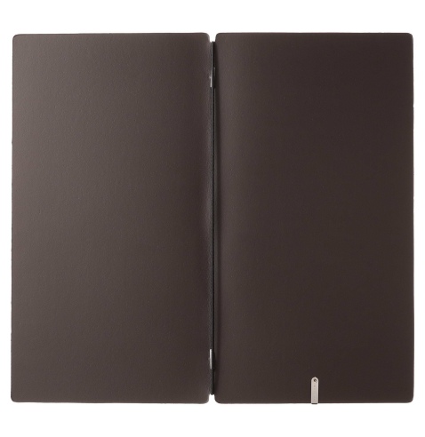Porta Menu A4 SLIM (17,4x31,8 cm) senza etichetta solo elastico nero PORTOFINO MARRONE