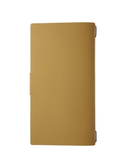Porta Menu A4 SLIM (17,4x31,8 cm) etichetta PATCH "menu" solo elastico nero PORTOFINO OCRA