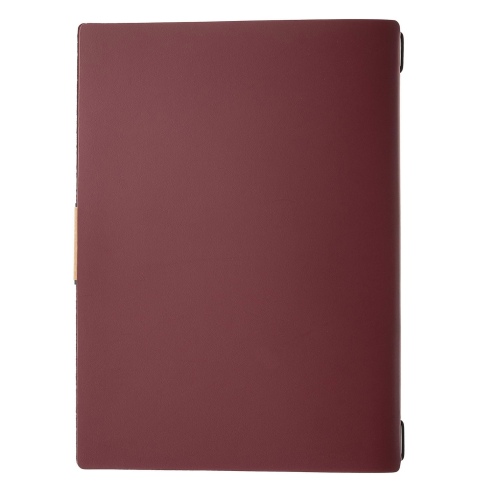 Porta Menu A4 (23,2x31,8 cm) etichetta PATCH "menu" solo elastico nero PORTOFINO BORDEAUX