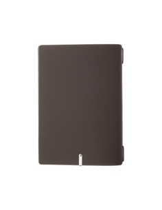 Porta Menu A5 (16,5x23,1 cm) etichetta METAL "personalizzata" (minimo 18 pezzi) solo elastico nero BICOLOR COCOA 2