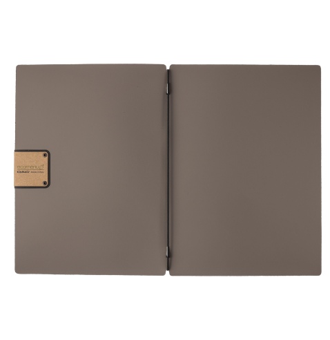 Porta Menu A4 (23,2x31,8 cm) etichetta PATCH "menu" solo elastico nero BICOLOR COCOA