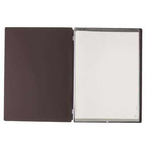 Porta Menu A4 (23,2x31,8 cm) senza etichetta 2 buste (4 facciate) elastico nero BICOLOR SABBIA