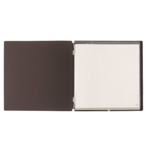 Porta Menu QUADRATO (23x23,1 cm) senza etichetta 2 buste (4 facciate) elastico nero BICOLOR SABBIA