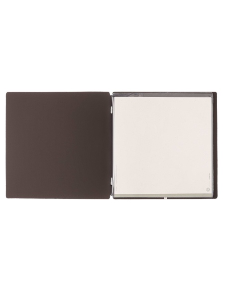 Porta Menu QUADRATO (23x23,1 cm) senza etichetta 2 buste (4 facciate) elastico nero BICOLOR SABBIA