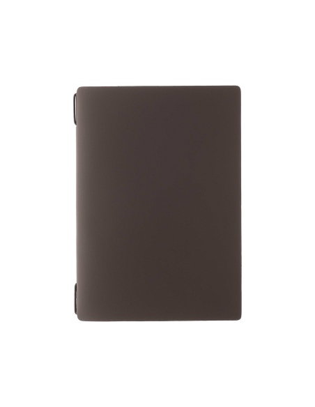 Porta Menu A5 (16,5x23,1 cm) senza etichetta 2 buste (4 facciate) elastico nero BICOLOR COCOA