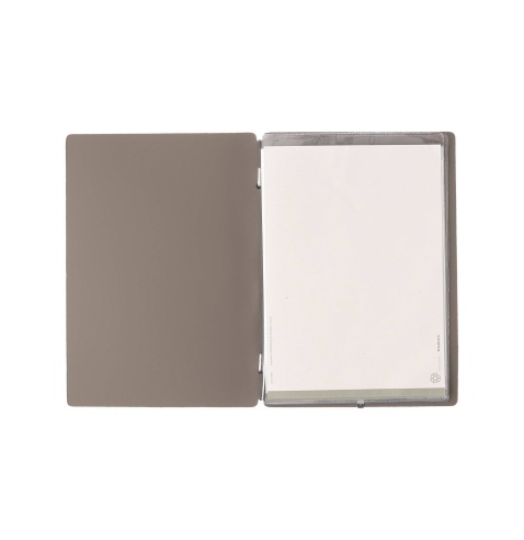 Porta Menu A5 (16,5x23,1 cm) senza etichetta 2 buste (4 facciate) elastico nero BICOLOR COCOA