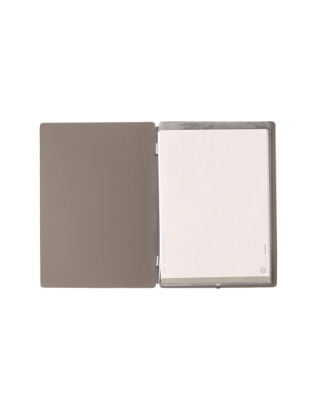 Porta Menu A5 (16,5x23,1 cm) senza etichetta 2 buste (4 facciate) elastico nero BICOLOR COCOA