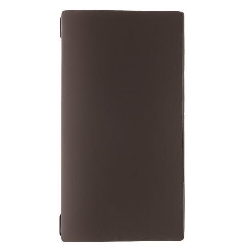 Porta Menu A4 SLIM (17,4x31,8 cm) senza etichetta 2 buste (4 facciate) elastico nero BICOLOR COCOA