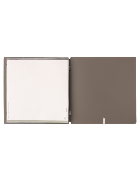 Porta Menu QUADRATO (23x23,1 cm) senza etichetta 2 buste (4 facciate) elastico nero BICOLOR COCOA