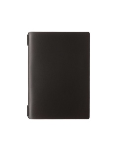 Porta Menu A5 (16,5x23,1 cm) senza etichetta 2 buste (4 facciate) elastico nero PORTOFINO NERO