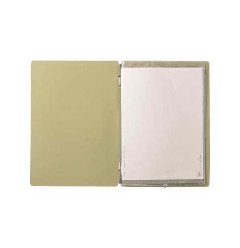 Porta Menu A5 (16,5x23,1 cm) senza etichetta 2 buste (4 facciate) elastico nero PORTOFINO SALVIA