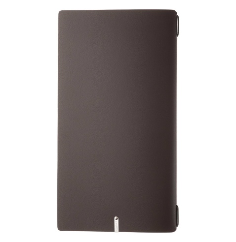 Porta Menu A4 SLIM (17,4x31,8 cm) senza etichetta 2 buste (4 facciate) elastico nero PORTOFINO MARRONE