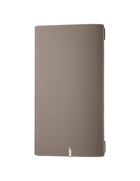 Porta Menu A4 SLIM (17,4x31,8 cm) senza etichetta 2 buste (4 facciate) elastico nero PORTOFINO TORTORA