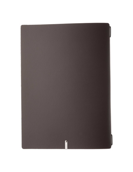 Porta Menu A4 (23,2x31,8 cm) senza etichetta 2 buste (4 facciate) elastico nero PORTOFINO MARRONE