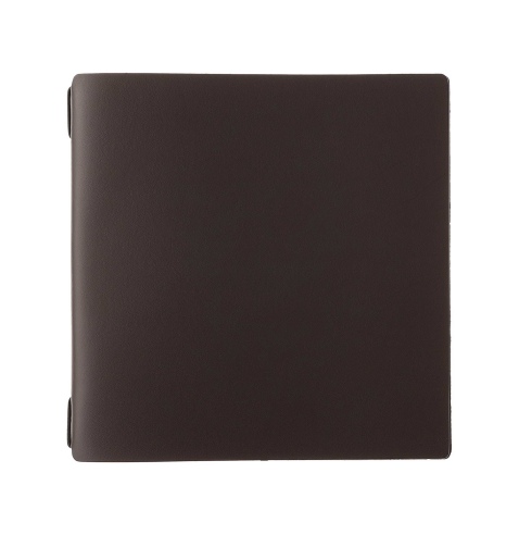 Porta Menu QUADRATO (23x23,1 cm) senza etichetta 2 buste (4 facciate) elastico nero PORTOFINO MARRONE