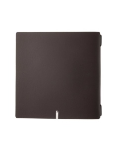 Porta Menu QUADRATO (23x23,1 cm) senza etichetta 2 buste (4 facciate) elastico nero PORTOFINO MARRONE 2