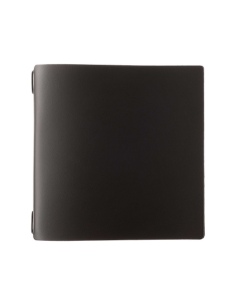 Porta Menu QUADRATO (23x23,1 cm) senza etichetta 2 buste (4 facciate) elastico nero PORTOFINO NERO