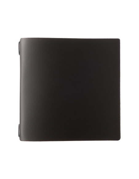 Porta Menu QUADRATO (23x23,1 cm) senza etichetta 2 buste (4 facciate) elastico nero PORTOFINO NERO