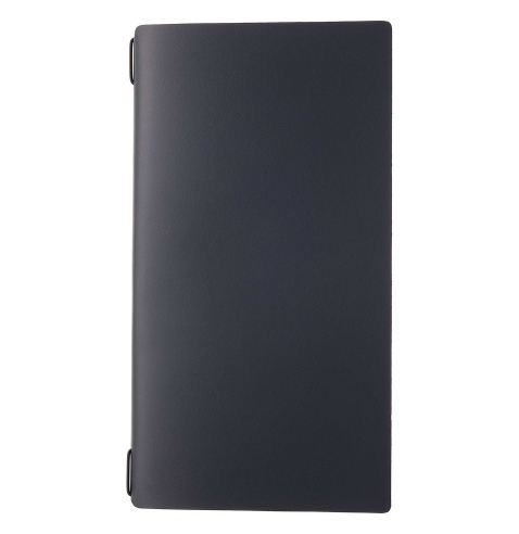 Porta Menu A4 SLIM (17,4x31,8 cm) stampa bassorilievo 2 buste (4 facciate) elastico nero PORTOFINO BLU