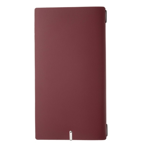 Porta Menu A4 SLIM (17,4x31,8 cm) stampa bassorilievo 2 buste (4 facciate) elastico nero PORTOFINO BORDEAUX