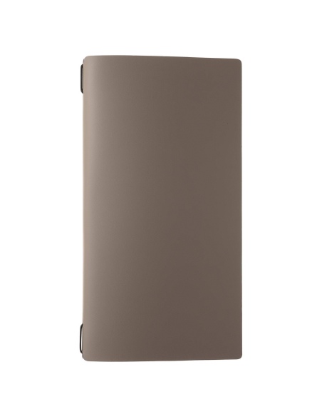 Porta Menu A4 SLIM (17,4x31,8 cm) stampa bassorilievo 2 buste (4 facciate) elastico nero PORTOFINO TORTORA