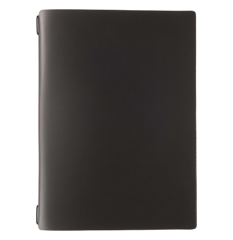 Porta Menu A4 (23,2x31,8 cm) stampa bassorilievo 2 buste (4 facciate) elastico nero PORTOFINO NERO