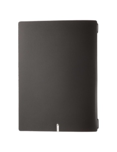 Porta Menu A4 (23,2x31,8 cm) stampa bassorilievo 2 buste (4 facciate) elastico nero PORTOFINO NERO 2
